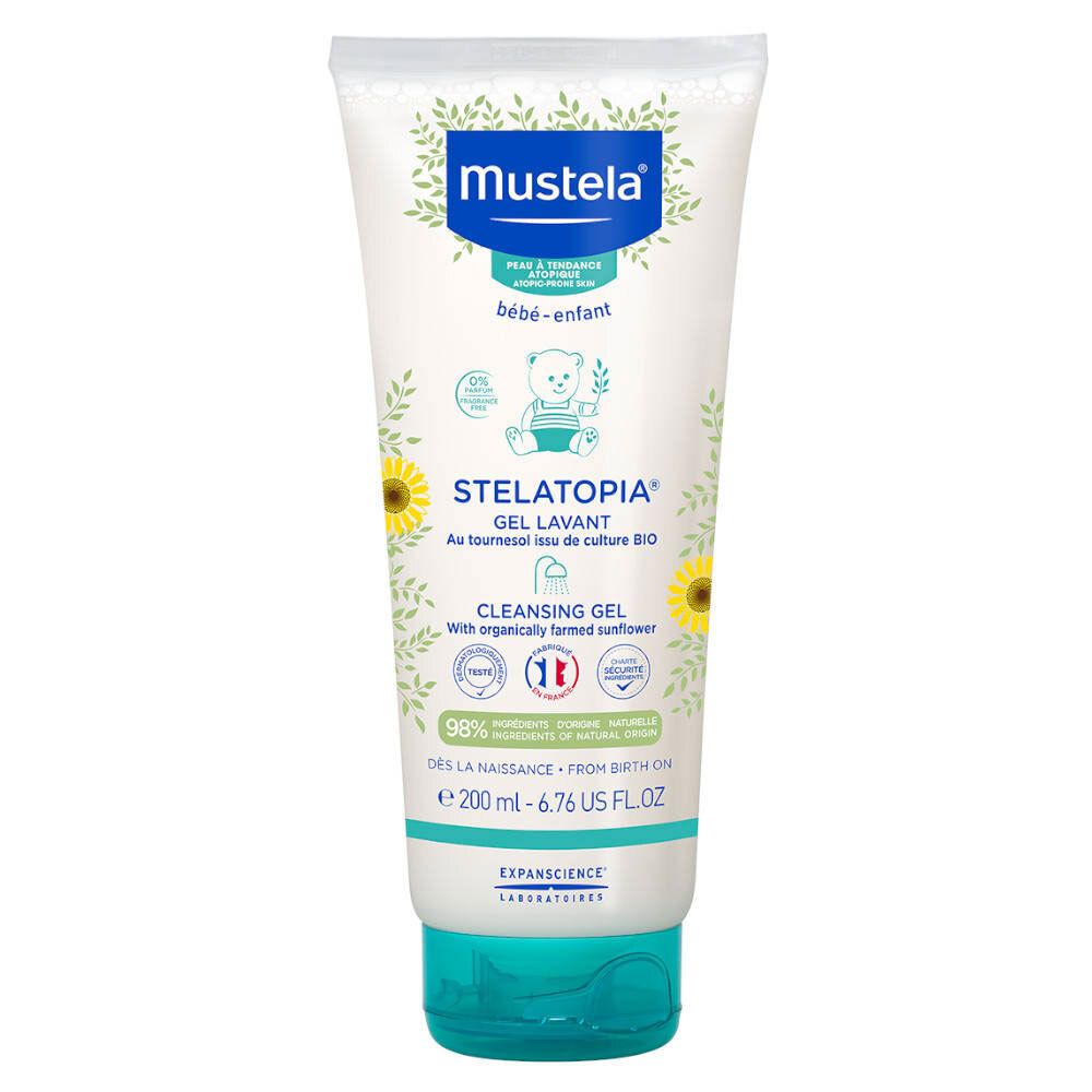 Mustela Bébé beruhigendes Reinigungsgel für atopische Haut 200 ml