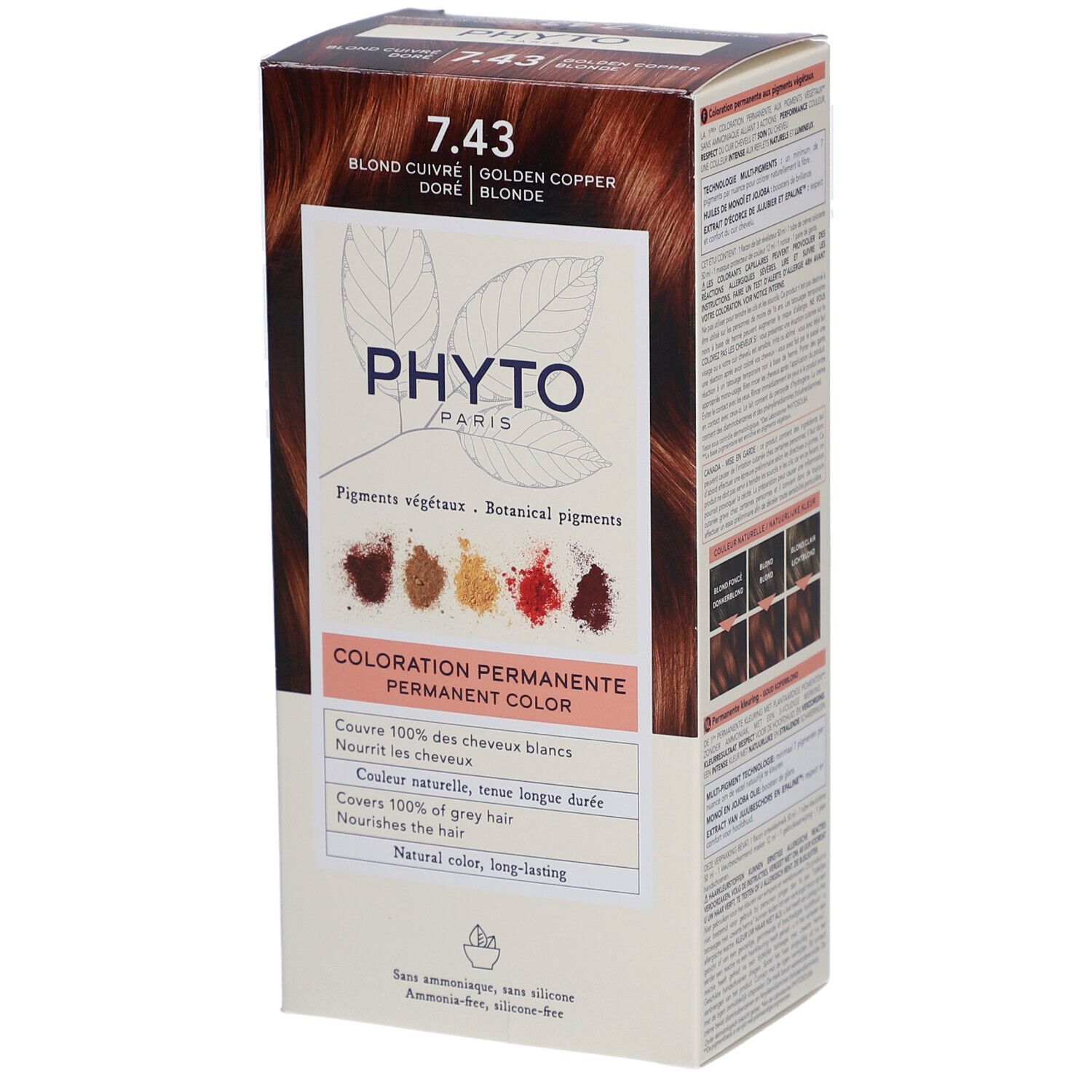 Phyto Phytocolor 7.43 Donker Koperblond 1 St Creme