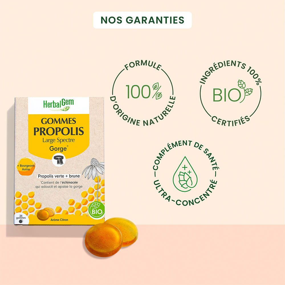 Graphique avec logos. Ingrédients 100% naturels, certifié Bio, ultra-concentré, formule d'origine naturelle.