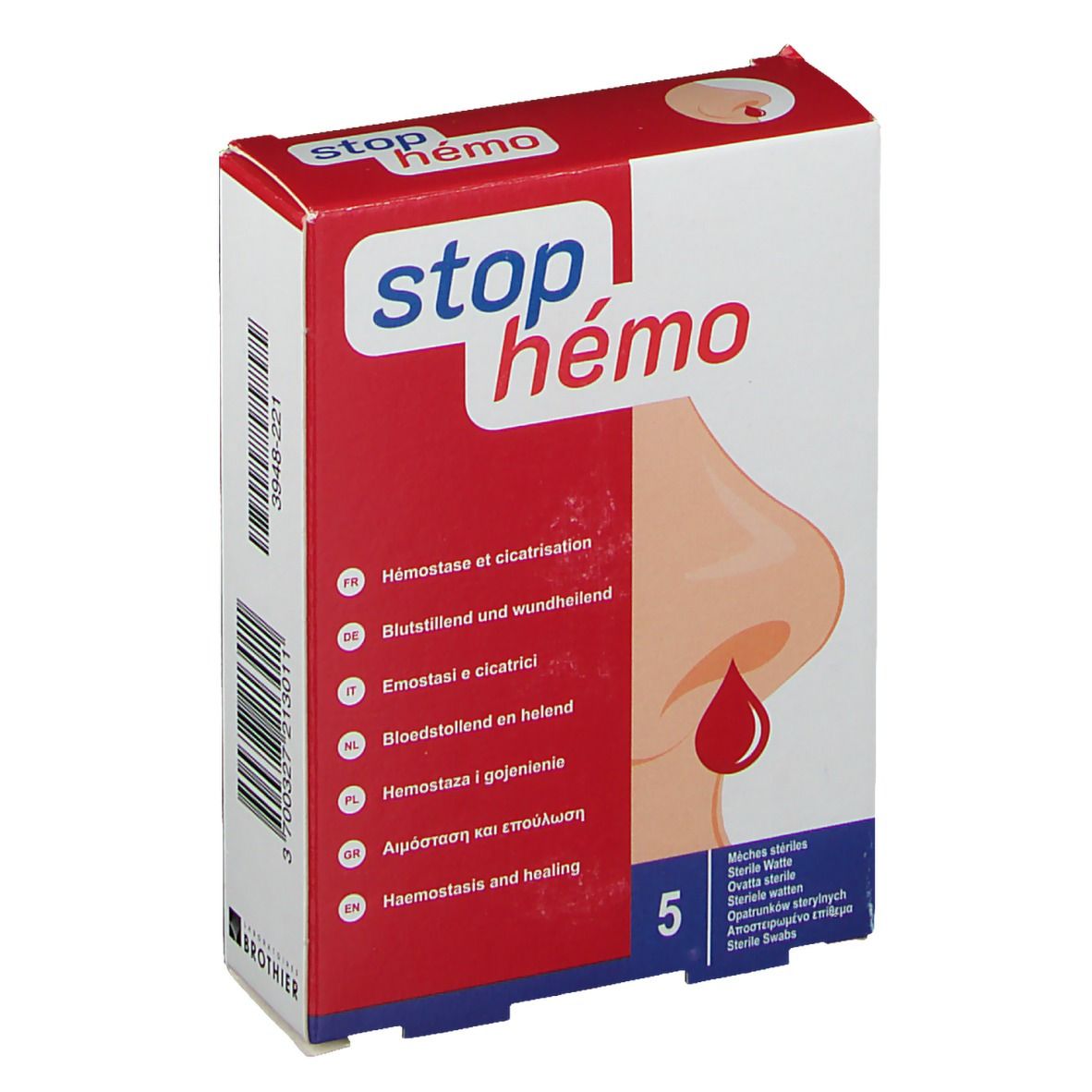 Stop Hémo Mèches stériles 5 x 4 cm