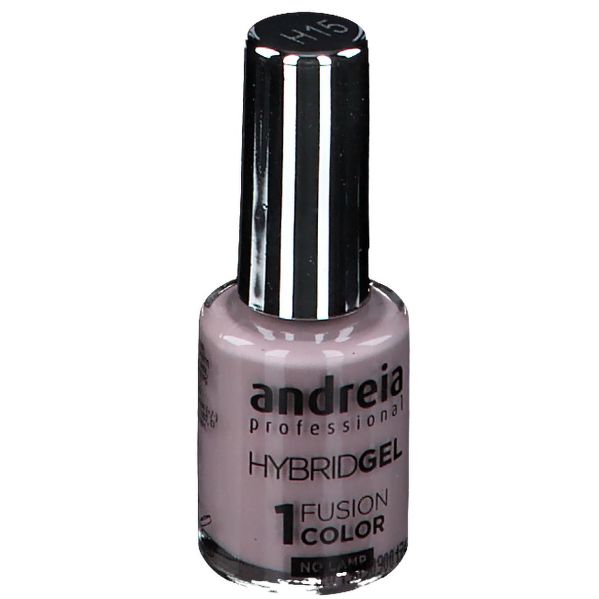 Flacon de vernis à ongles rose. Marque Andreia Professional, Hybridgel, Fusion Color, No Lamp.