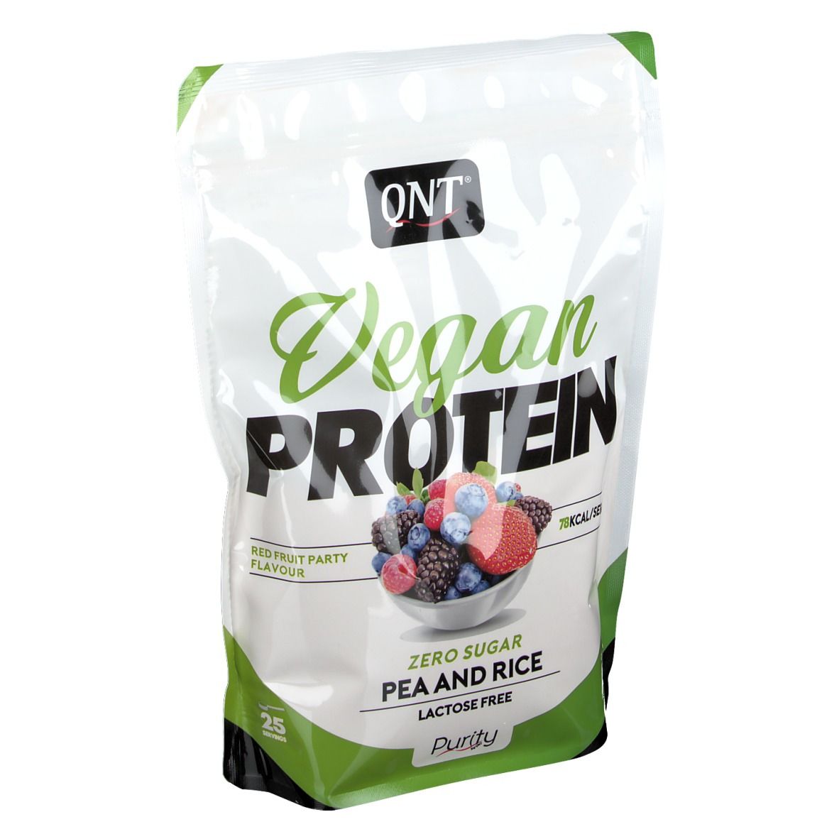 QNT Vegan Protein Rood Fruit 500 g Pulver