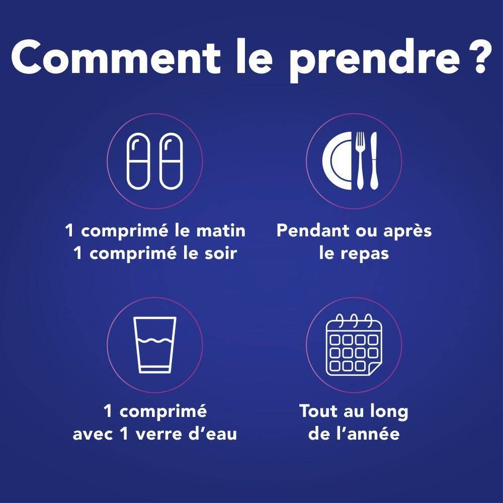 Boîte Osteoplus 2 en 1. Carton blanc avec nom du produit et illustration d'une articulation. Contient 60 comprimés.