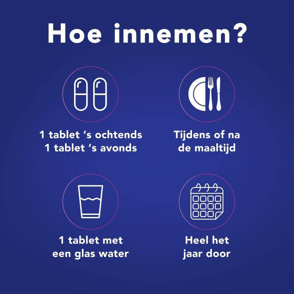 Osteoplus 2 in 1-verpakking. Witte doos met productnaam en illustratie van een gewricht. Bevat 60 tabletten.