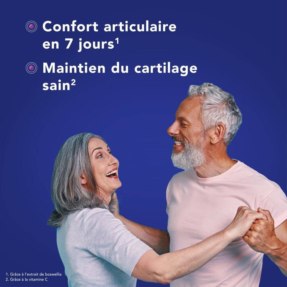 Boîte Osteoplus 2 en 1. Carton blanc avec nom du produit et illustration d'une articulation. Contient 60 comprimés.
