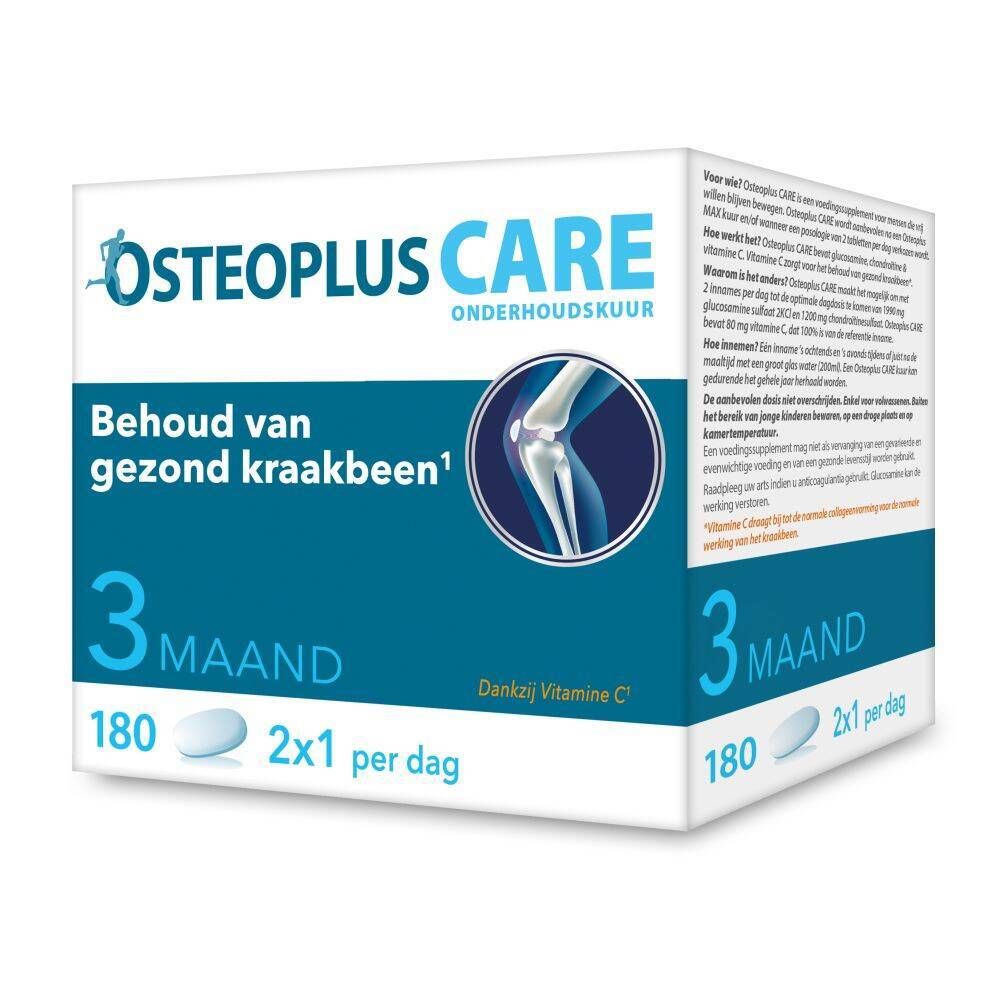 OSTEOPLUS CARE-verpakking. Blauwe en witte doos met productinformatie.