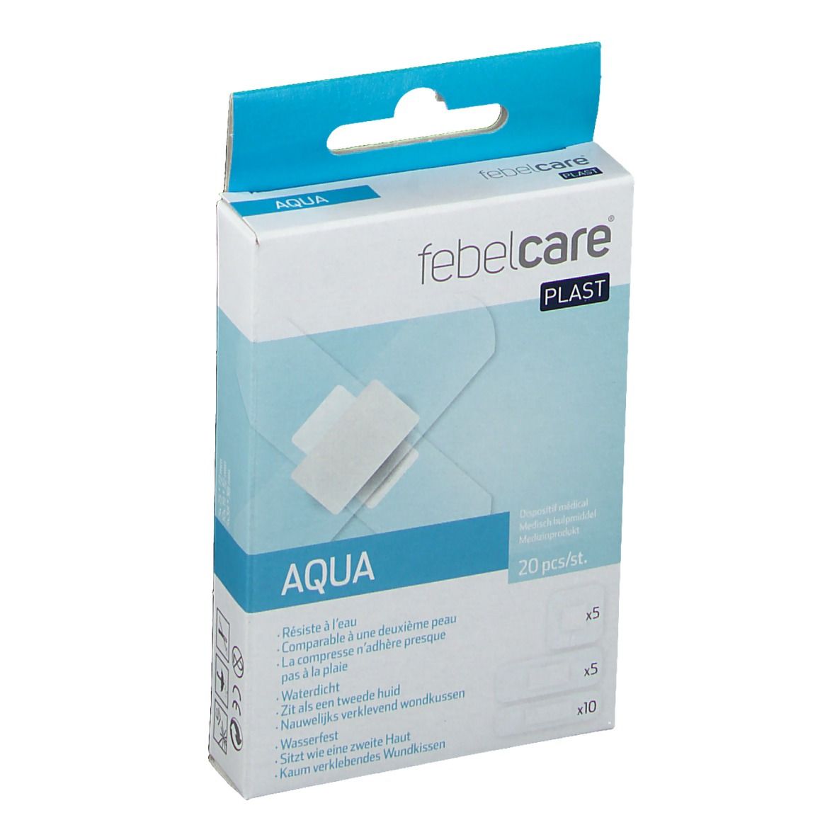 Febelcare® Plast Aqua Pansements Résistant à l’eau