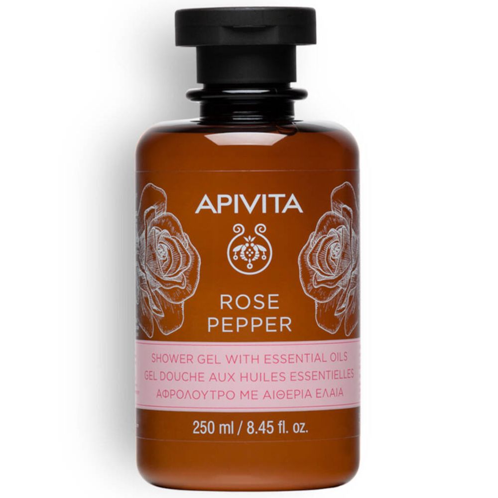 Apivita Rose Pepper Gel douche aux huiles essentielles