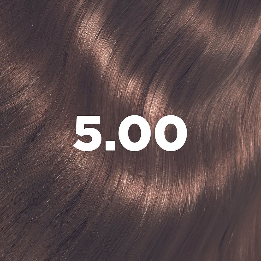 Close-up van een lichtbruine haarstreng met de tekst 5.00.