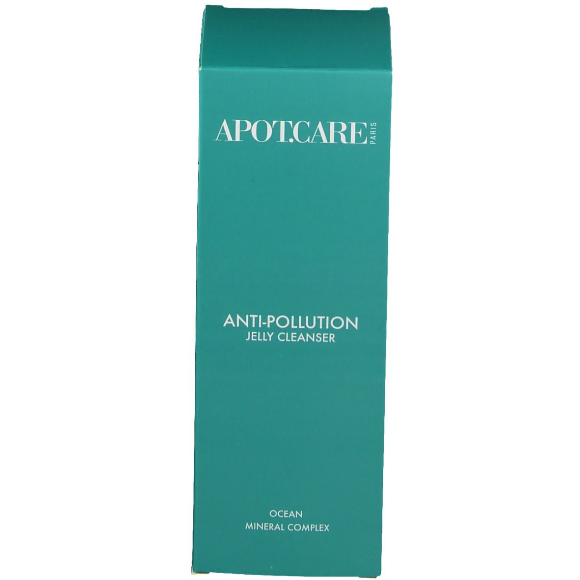 Groene verpakking. APOT.CARE-logo en productnaam. Verticale weergave.