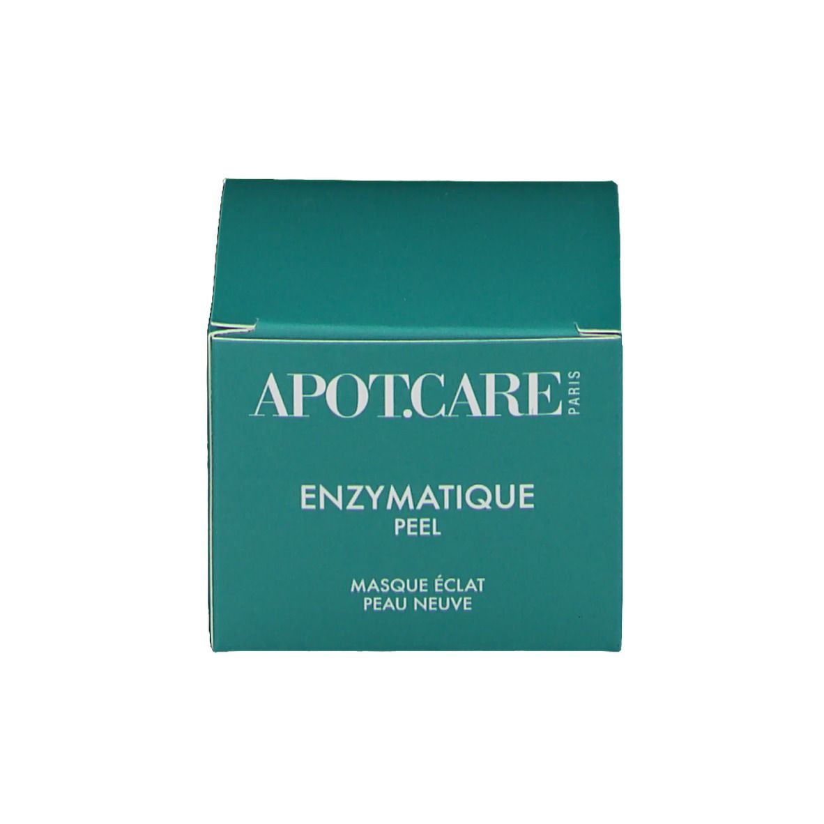 Emballage de APOT.CARE Enzymatic Peel Maske. Turquoise, inscription.