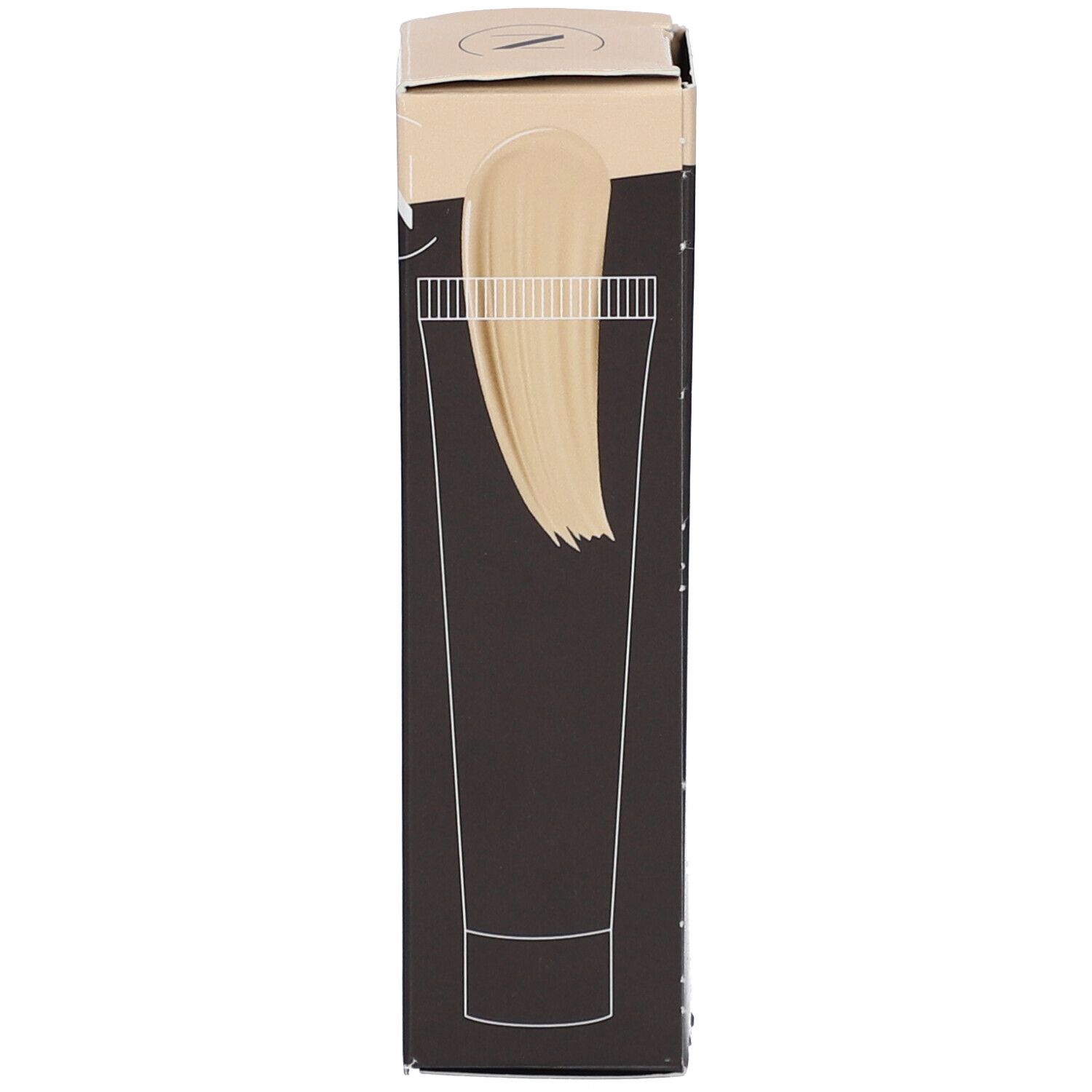 Productverpakking. Illustratie: Kleur van het product op de verpakking. Merk: Les Couleurs de Noir.