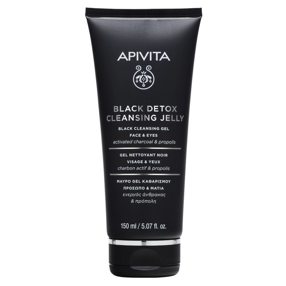 Zwarte reinigingsgel in tube. Bevat actieve kool en propolis. Voor gezicht en ogen.