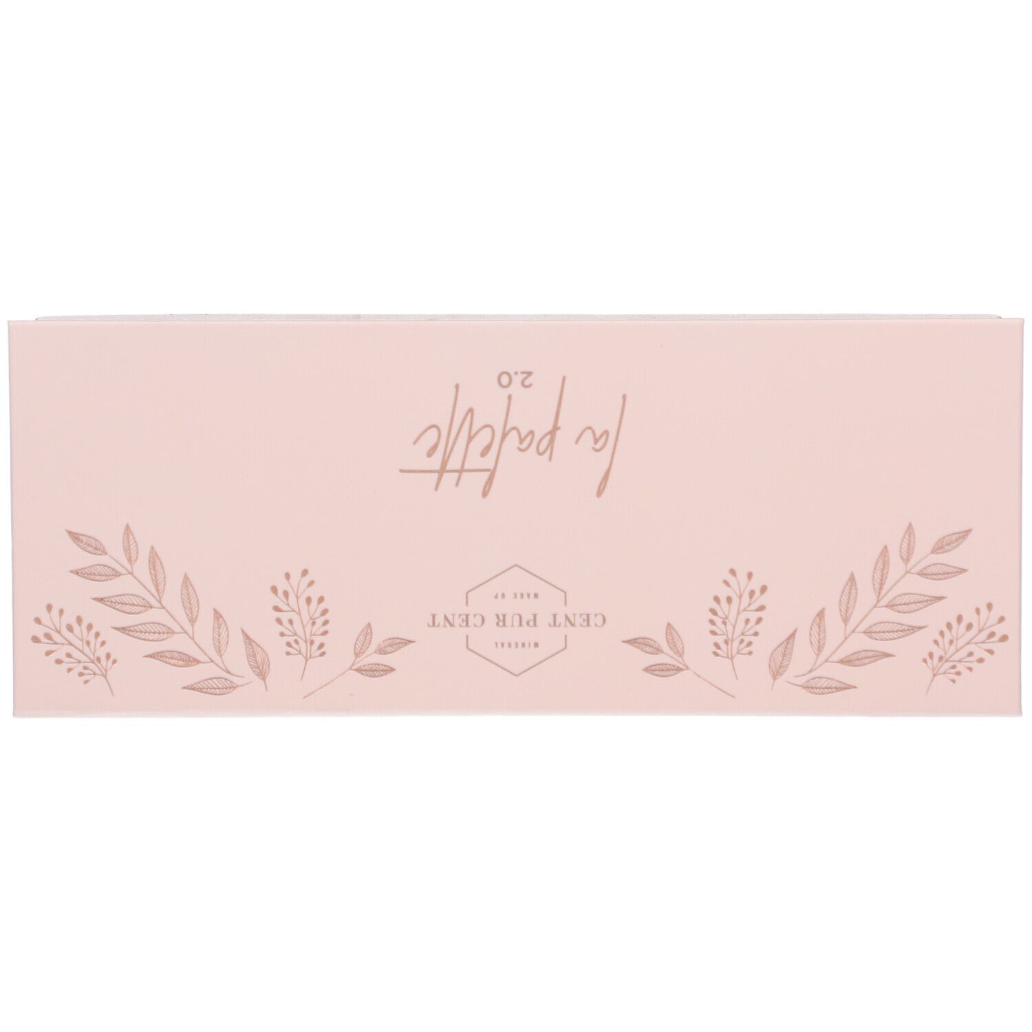 Emballage rose avec l'inscription "Cent Pur Cent" et "la palette 2.0".