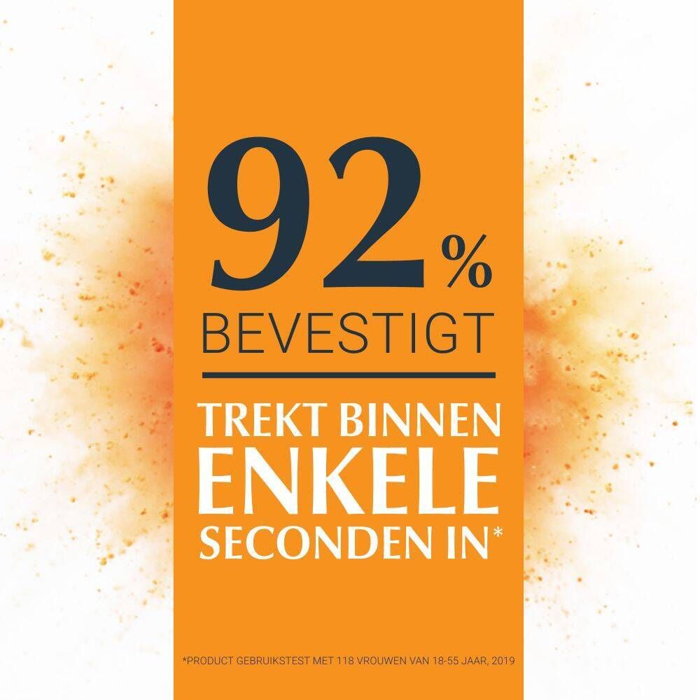 Oranje achtergrond. Tekst: 92% bevestigen, trekt binnen enkele seconden in.