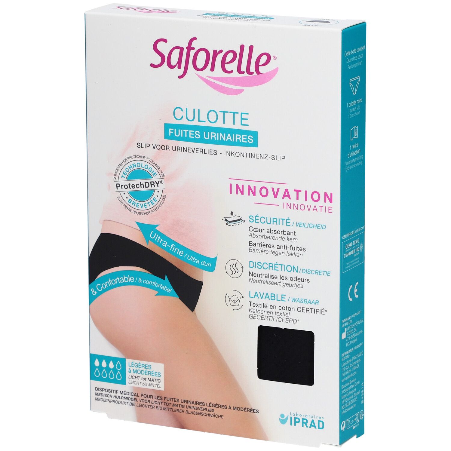Saforelle Ultra Absorberende Slip Urineverlies Maat 44 13,5x3x20 cm Inkontinenzslip