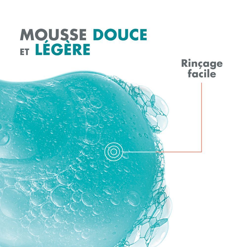 Gamme de produits : gel nettoyant, eau thermale, crème, crème solaire.