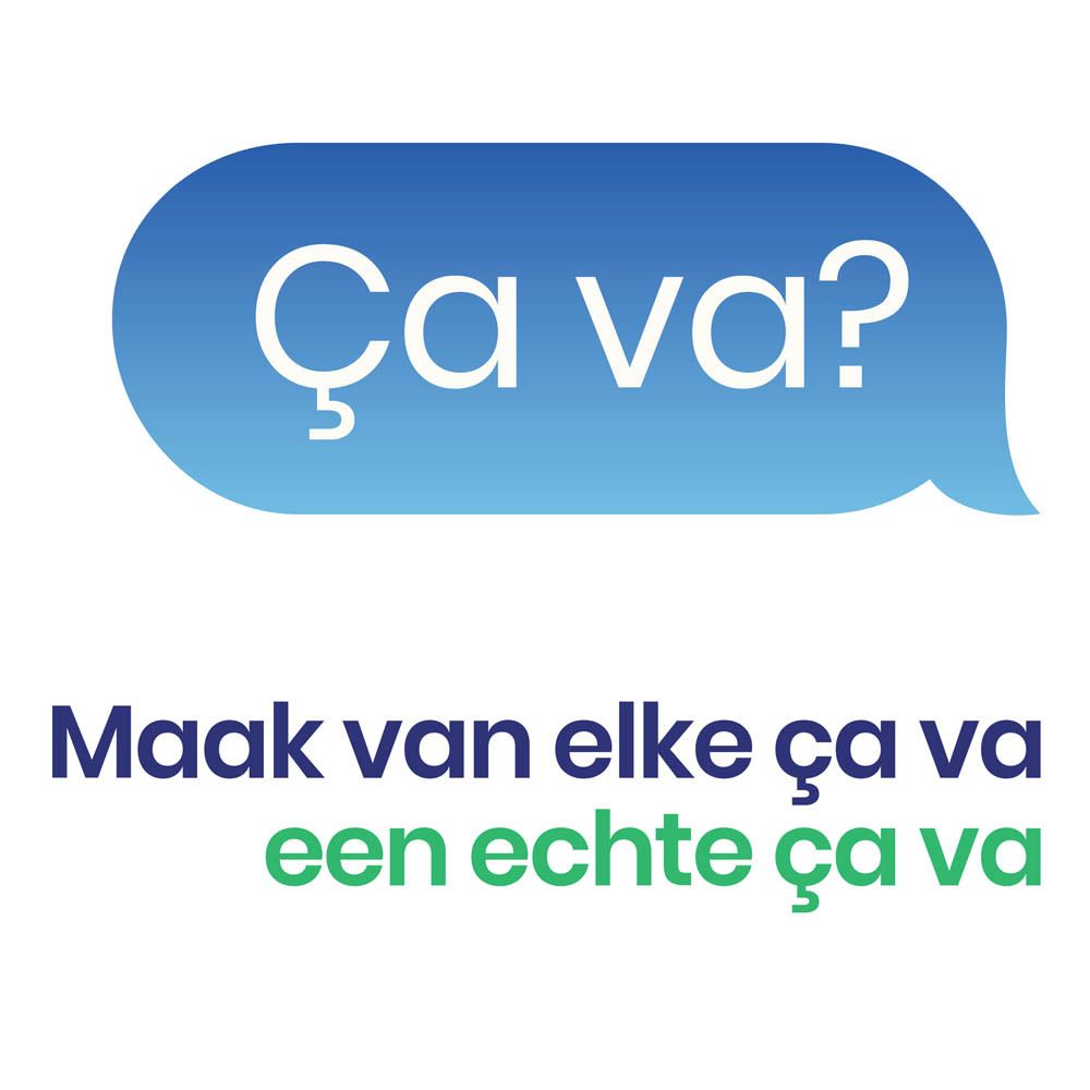 Tekst in een tekstballon: Ça va? Daaronder meer tekst.