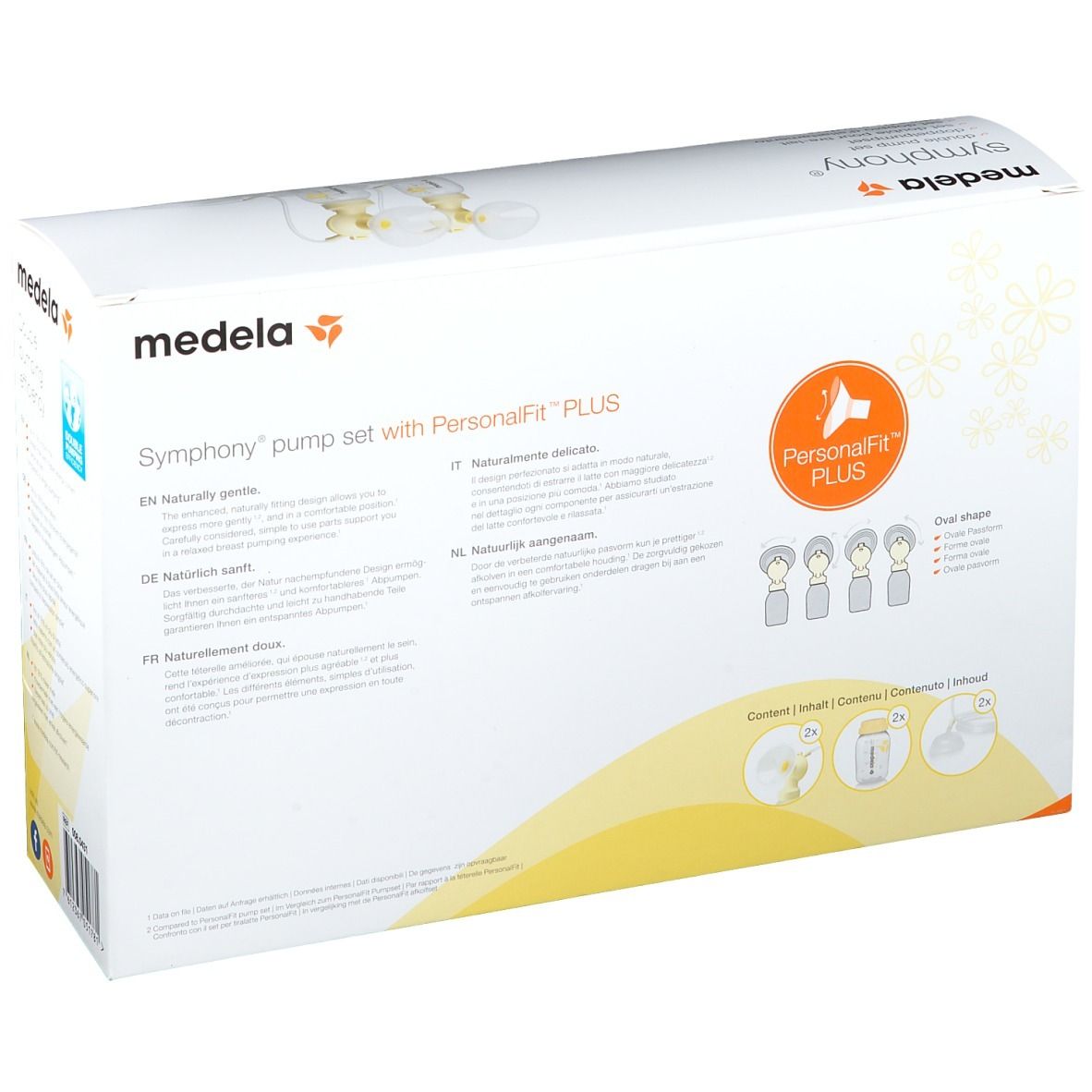 Rückseite der Verpackung. Text in mehreren Sprachen. Abbildungen von Personen. Produktname und Logo.