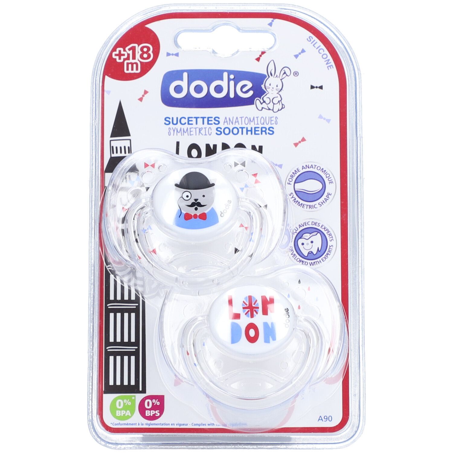 Dodie Sucettes Anatomiques London 18 Mois