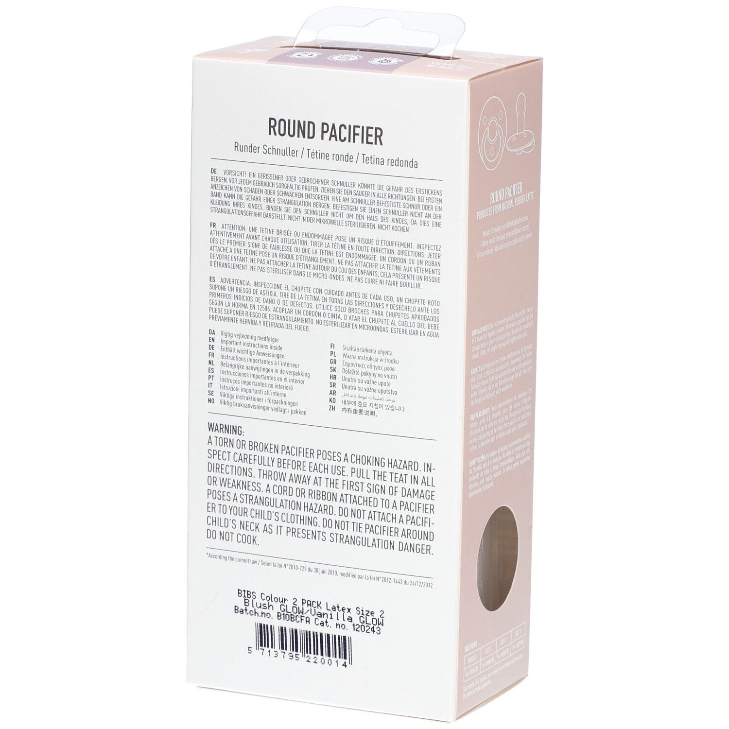 BIBS® Colour Night Collection Glow in the Dark Vanilla & Blush 618