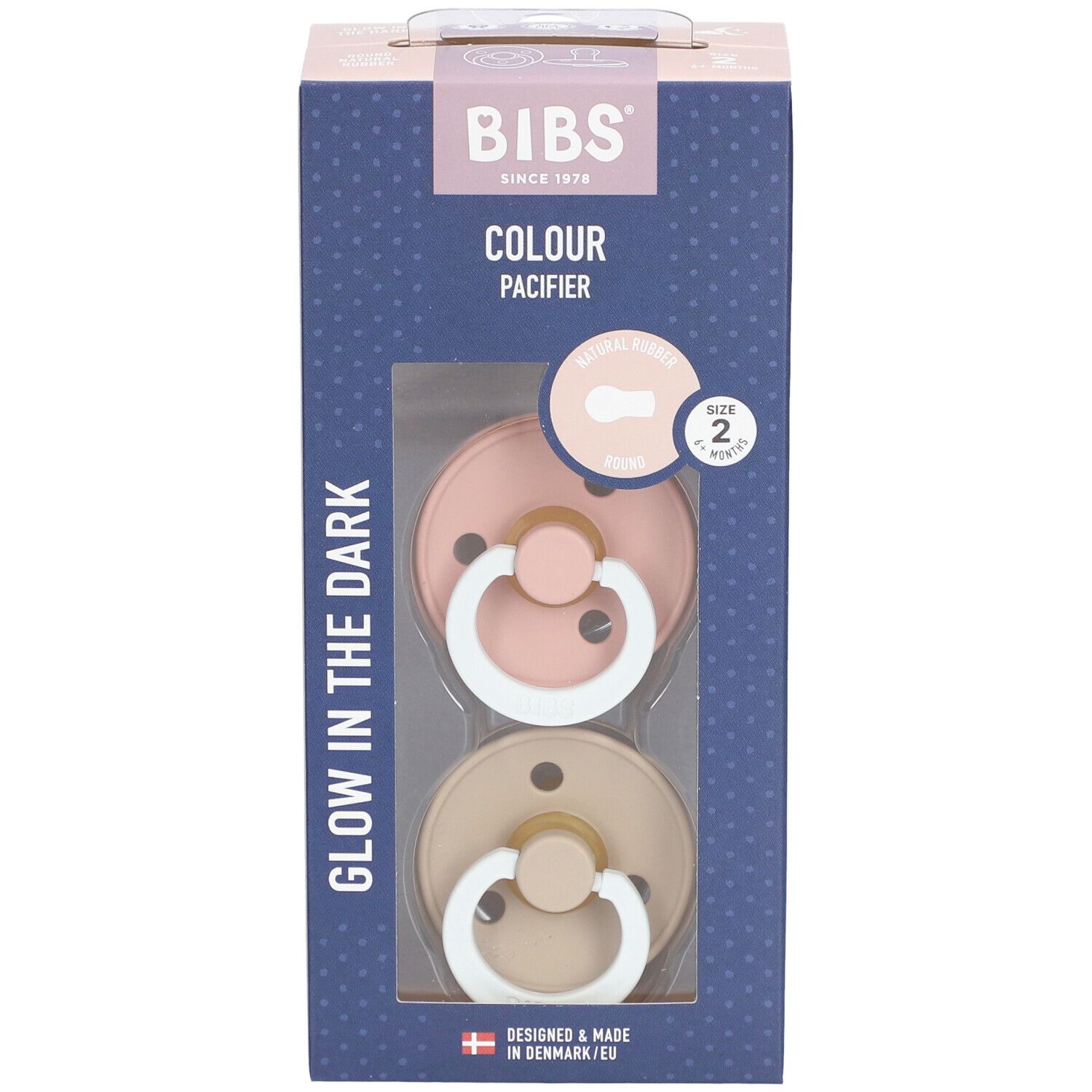 BIBS® Colour Night Collection Glow in the Dark Vanilla & Blush 618