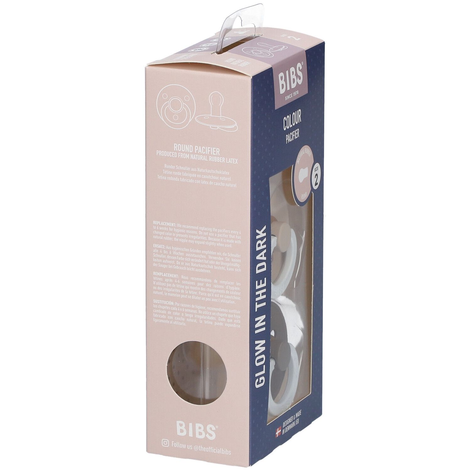 BIBS® BIBS COLOUR Glow in the Dark Vanilla 6 - 18 mois Größe 2