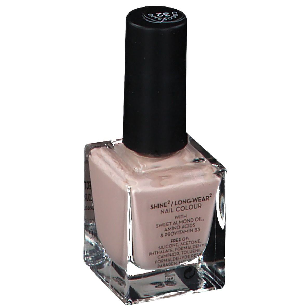 Vernis à ongles Korres Gel Effect. Flacon avec bouchon noir. Couleur beige clair. Inscription : Shine/Long-Wear Nail Colour. Numéro 326.