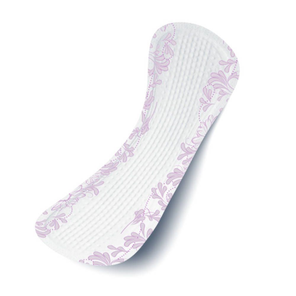 TENA Discreet Ultra Mini Plus, enkel inlegkruisje met roze bloemmotief.