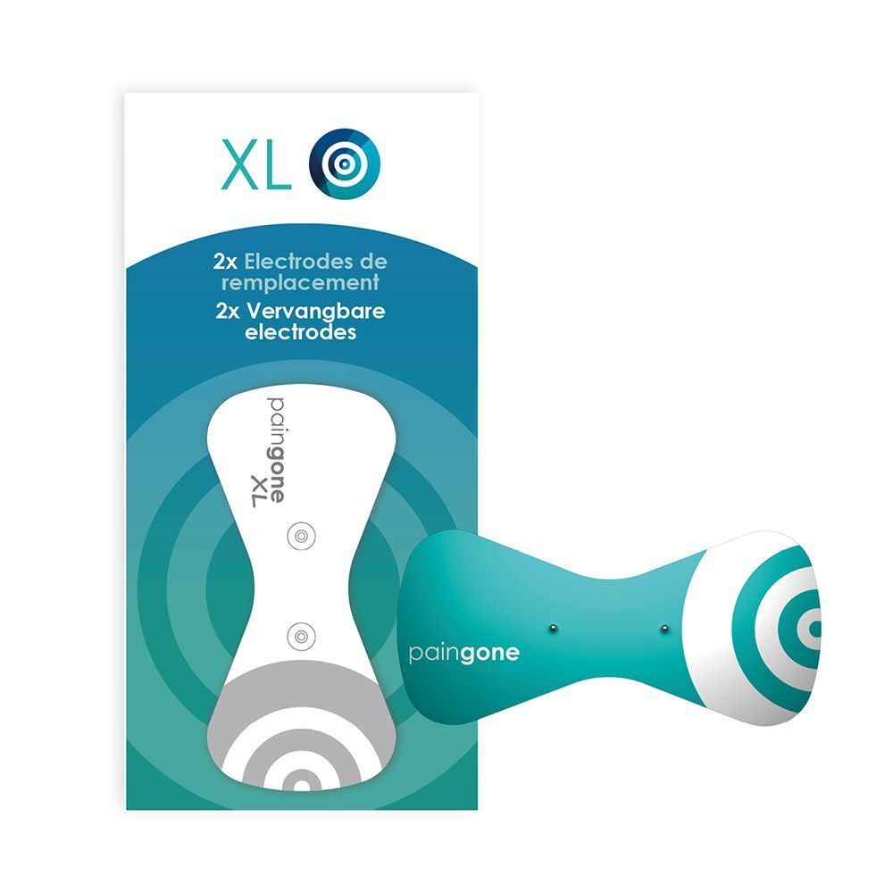 Boîte d'électrodes de remplacement Paingone XL. Texte en français.