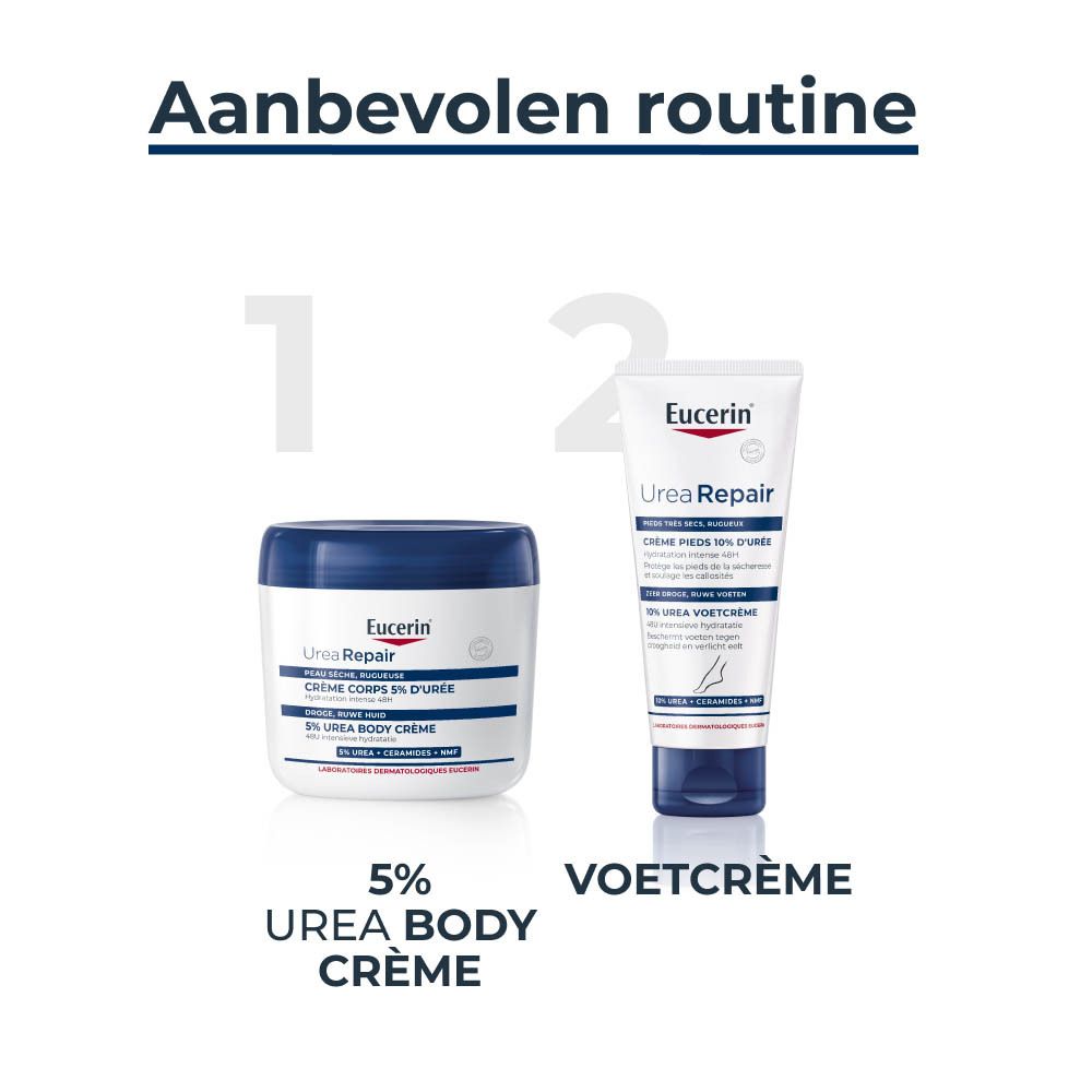 Aanbevolen routine: pot en voetcrème.