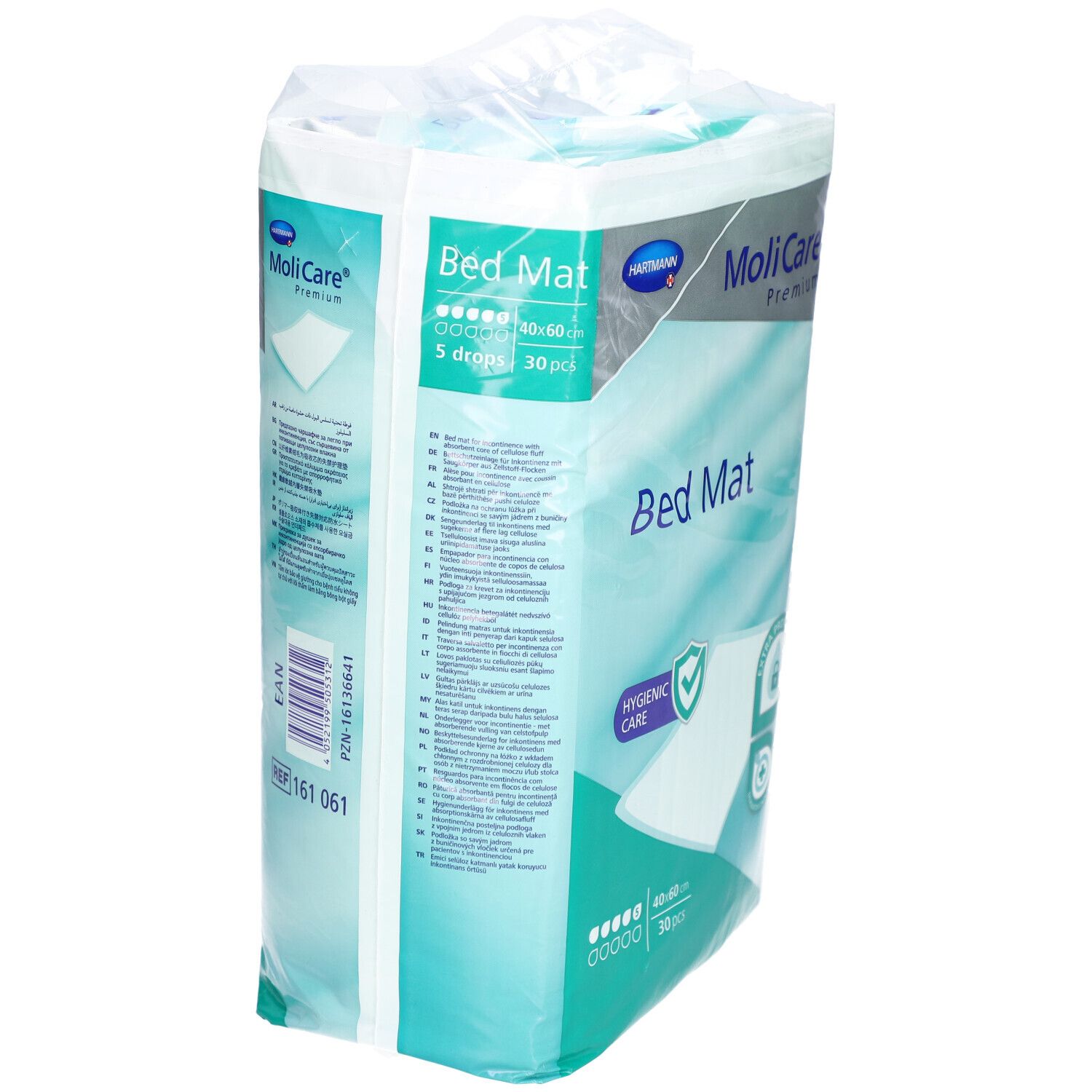 Paquet MoliCare Premium Bed Mat. 40x60 cm, 30 pièces. Protection hygiénique. Marque Hartmann.