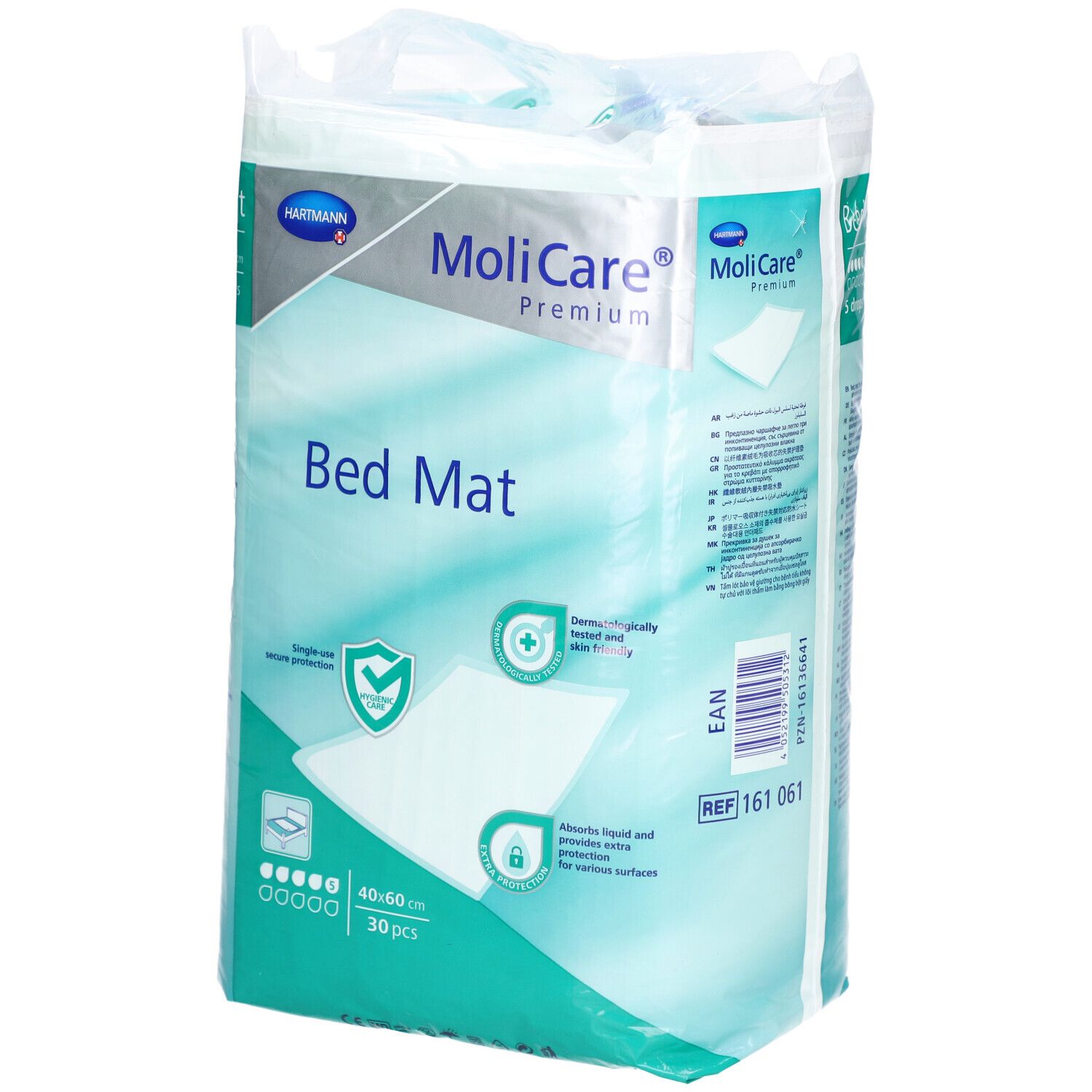 Paquet MoliCare Premium Bed Mat. 40x60 cm, 30 pièces. Protection hygiénique. Marque Hartmann.