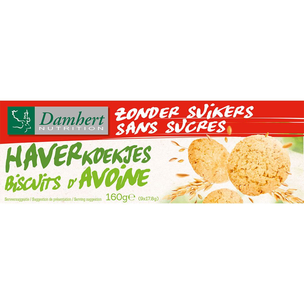 Damhert Biscuits d'avoine sans sucre
