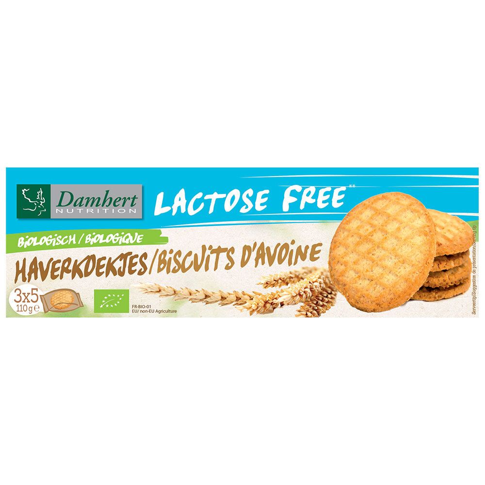 Damhert Lactose Free Biscuits d’avoine BIO