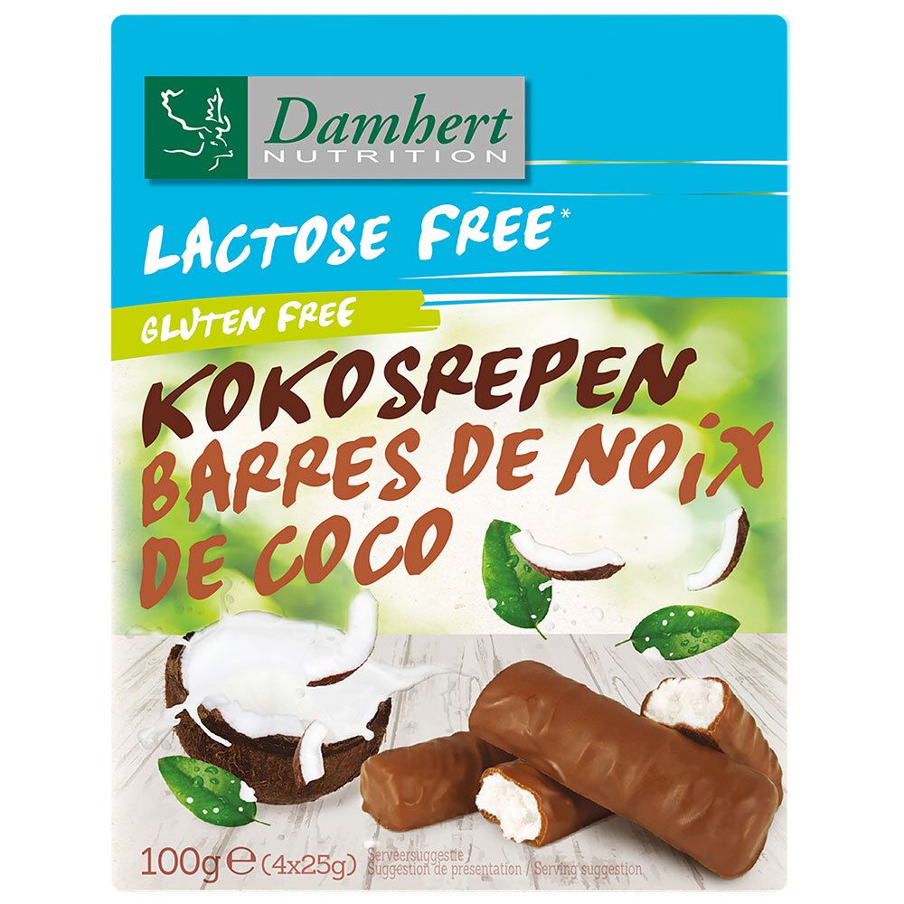 Damhert Damhert Lactose Free Barres de noix de coco sans gluten