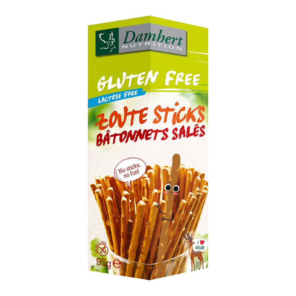 Damhert Gluten Free Bâtonnets salés sans lactose