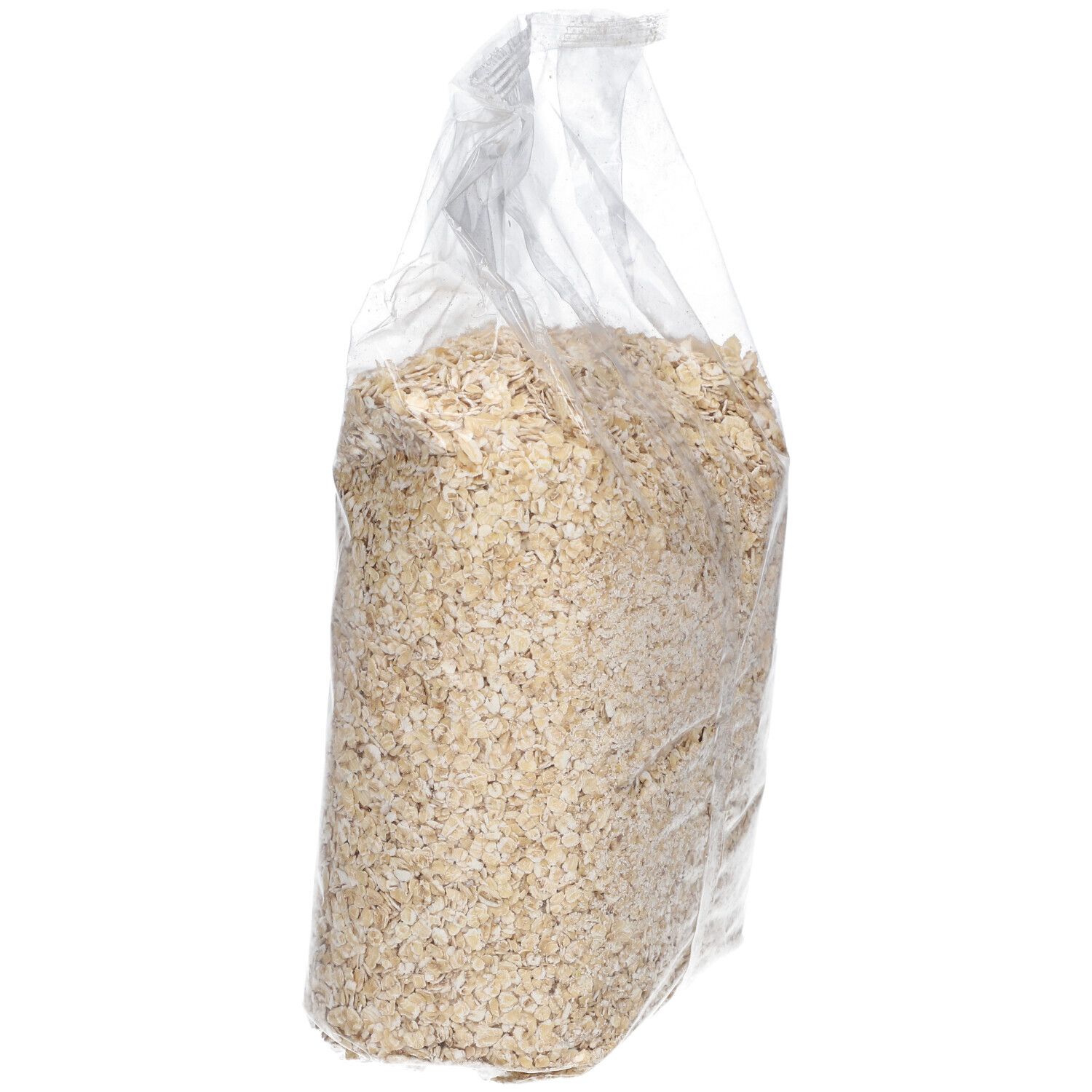 Flocons d'avoine BIOFOOD en sachet transparent, en biais. Contenu : flocons d'avoine.