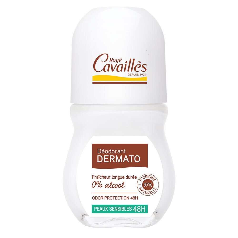 Rogé Cavaillès Déodorant Dermato Anti-odeurs Peaux Sensibles 48H Roll on