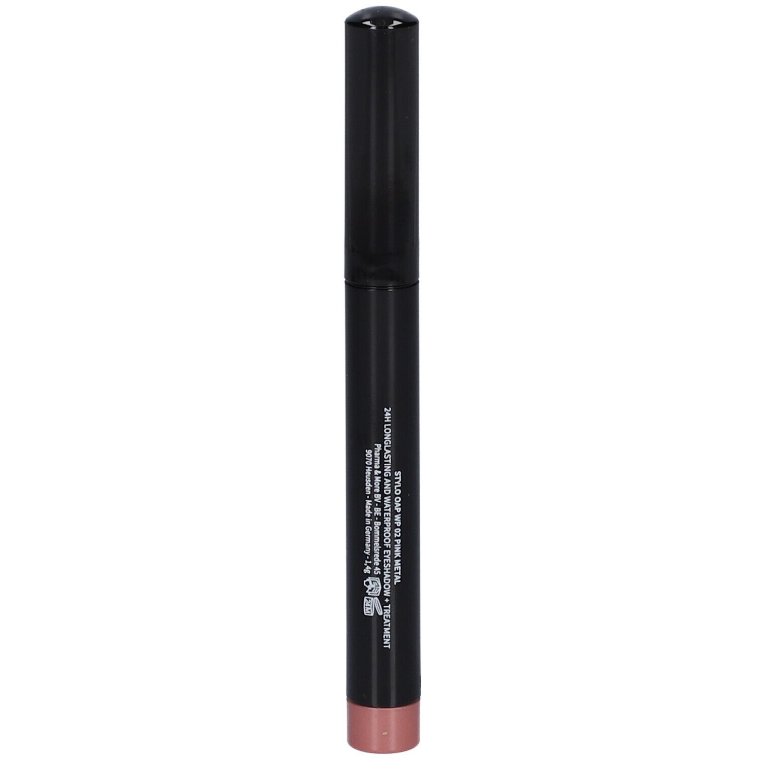 Les Couleurs de Noir Stylo OAP WP 02 Pink Metal. Schwarzer Stift mit rosafarbenem Ende.