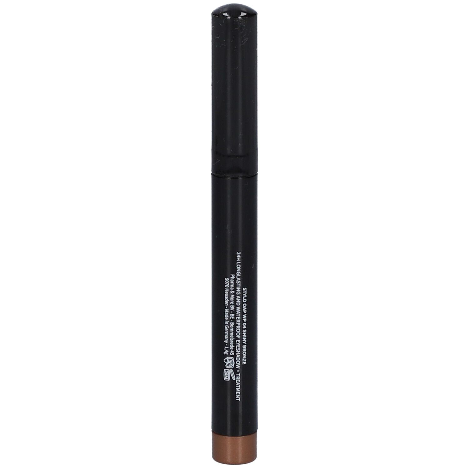 Schwarzer Stift mit bronzefarbener Spitze. Aufschrift: LES COULEURS DE NOIR.