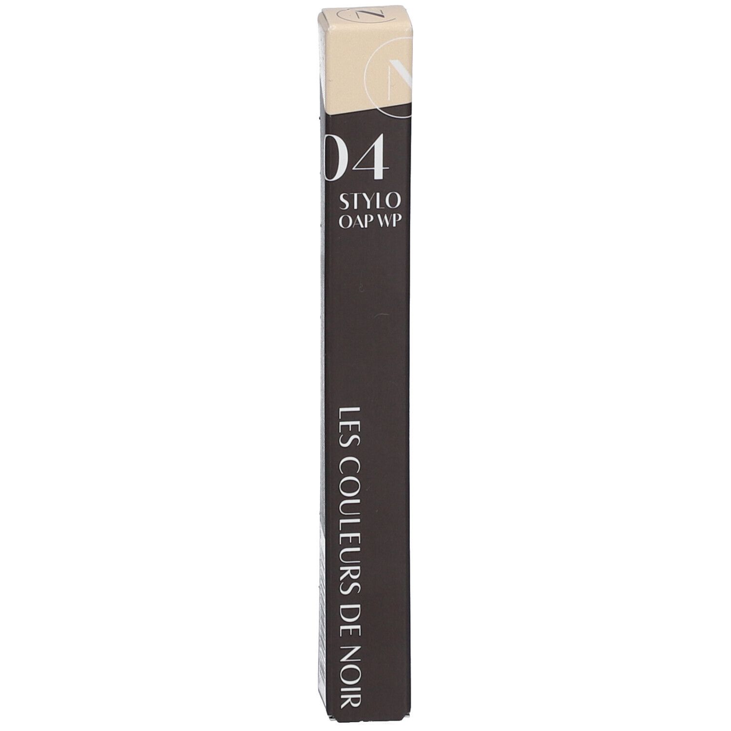 Schwarzer Stift mit bronzefarbener Spitze. Aufschrift: LES COULEURS DE NOIR.