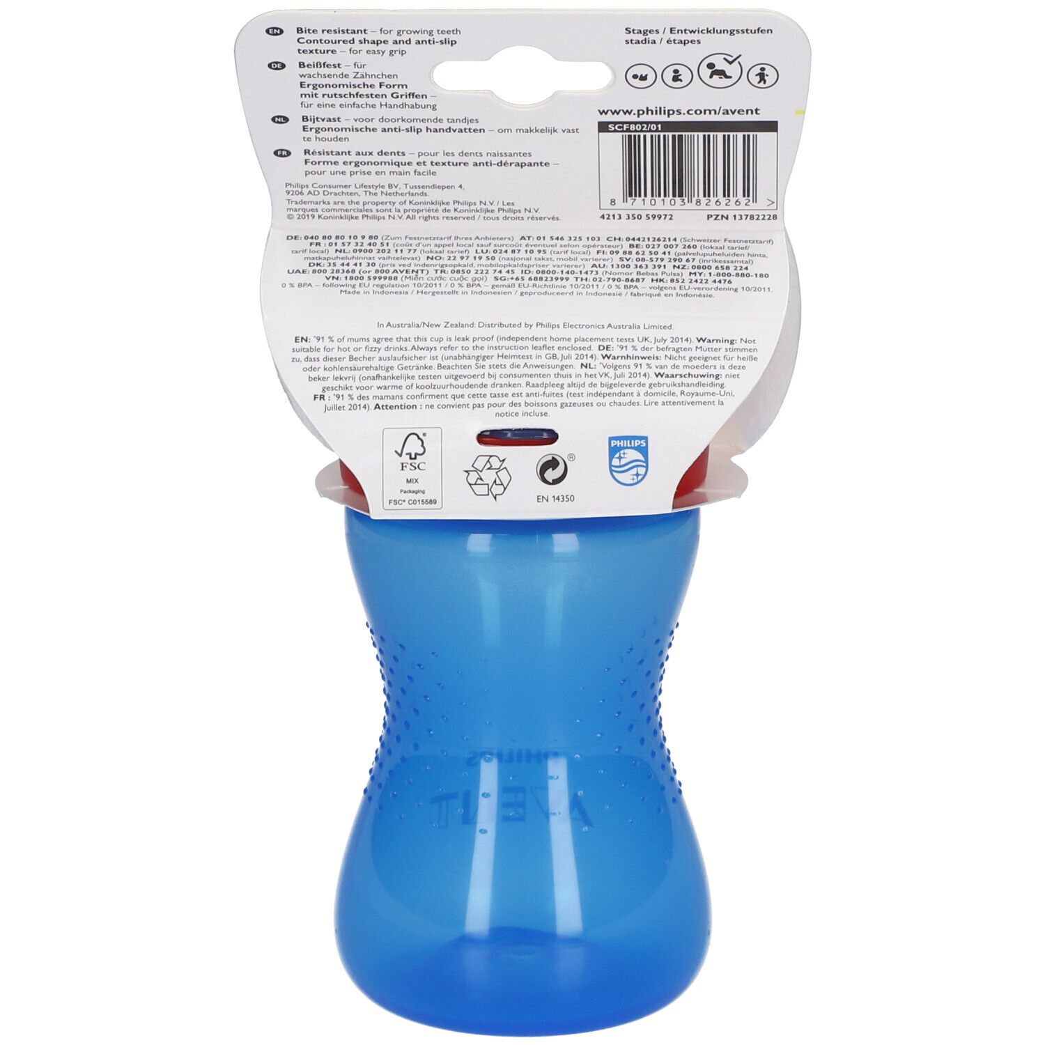 Avent Soft Becher Blau 300 ml +9 Monate