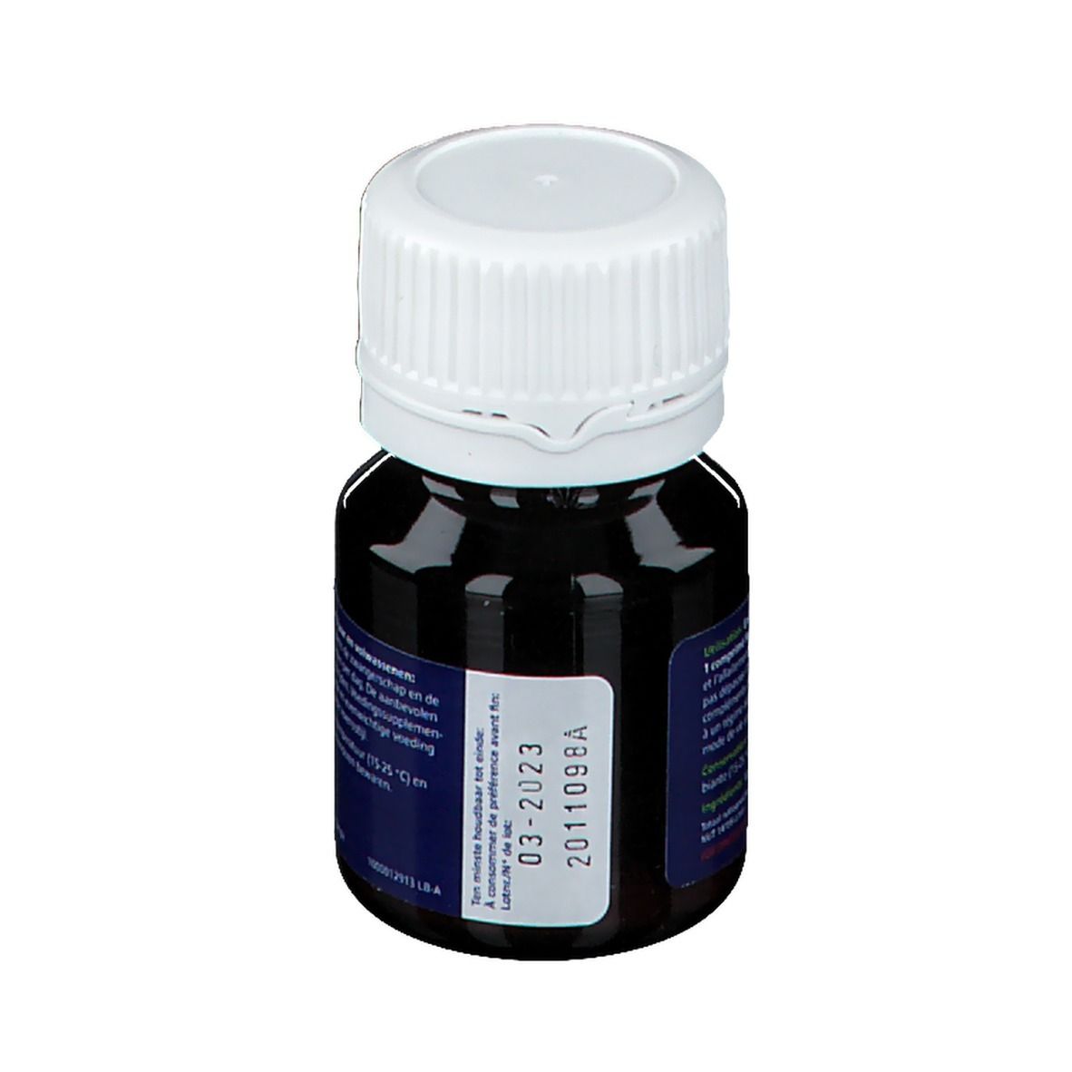 Fles Davitamon Junior (3+) Vitamine D. Blauw etiket, witte dop. 150 tabletten.