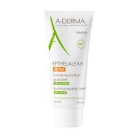 A-DERMA Epitheliale A.H Ultra crème. Witte tube met groen logo en tekst. Franse beschrijving.