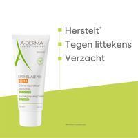 A-DERMA Epitheliale A.H Ultra crème. Witte tube met groen logo en tekst. Extra grafieken.