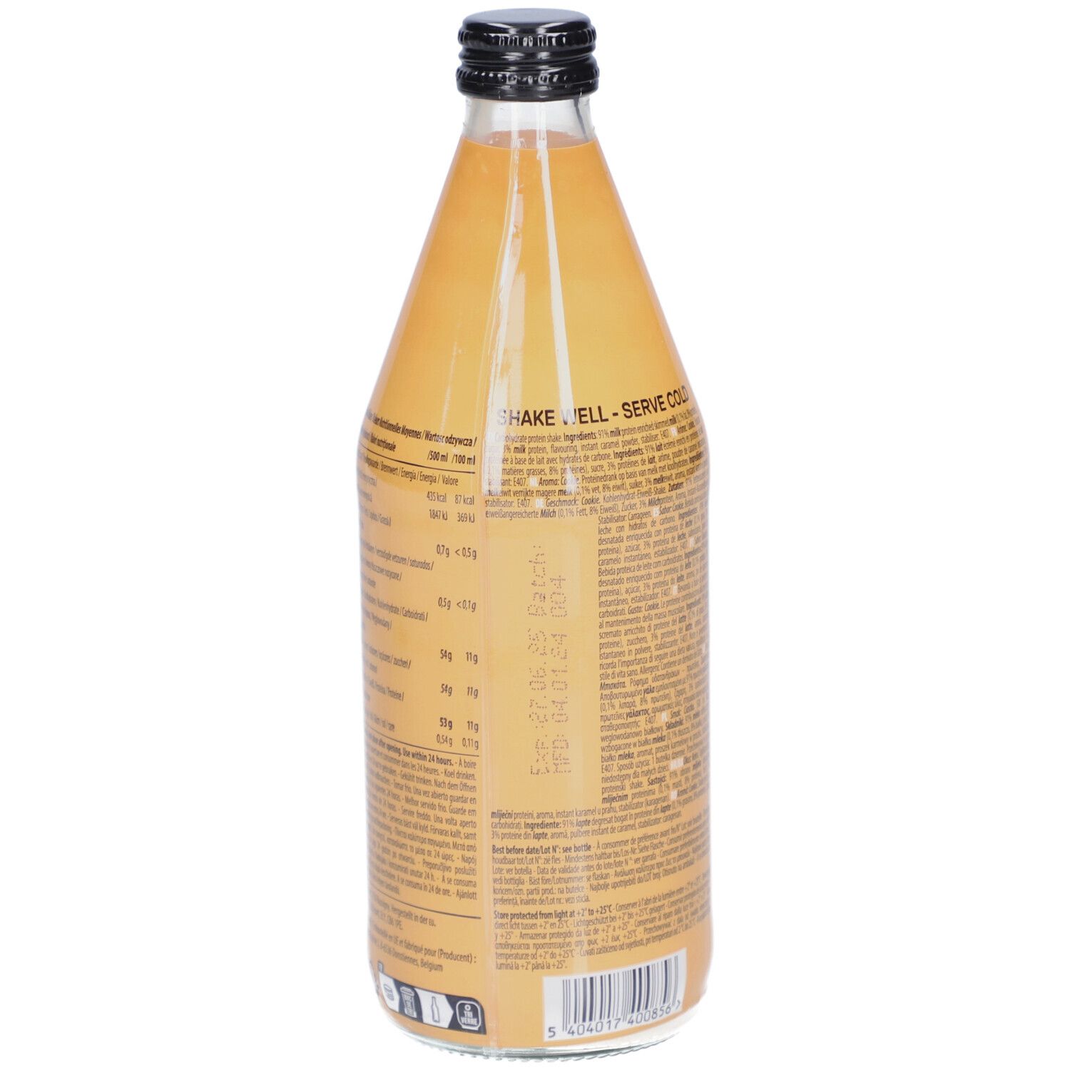Protein Shake Glass Bottle  QNT (12er Pack)