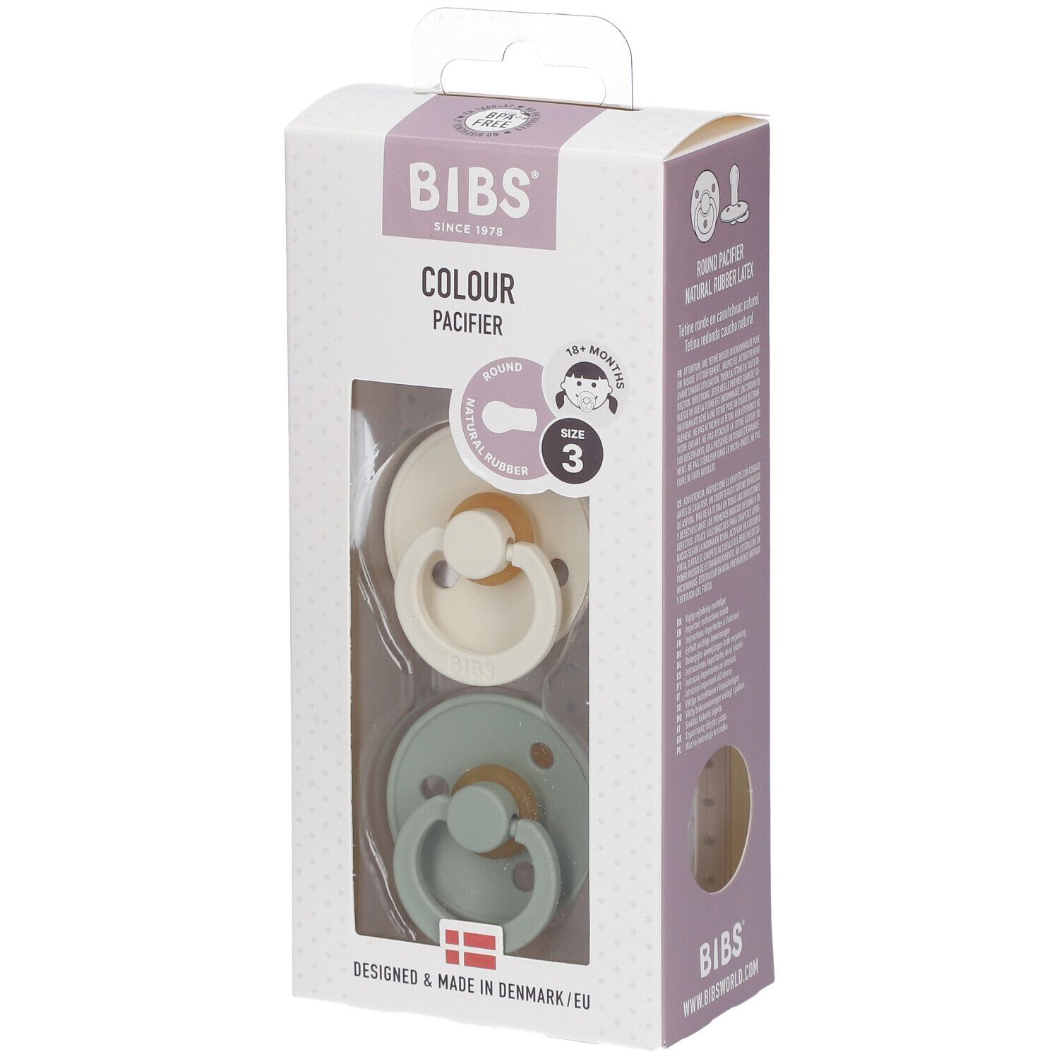 Bibs Fopspeen Sage - Ivory 18 Maanden+ 2 St Schnuller