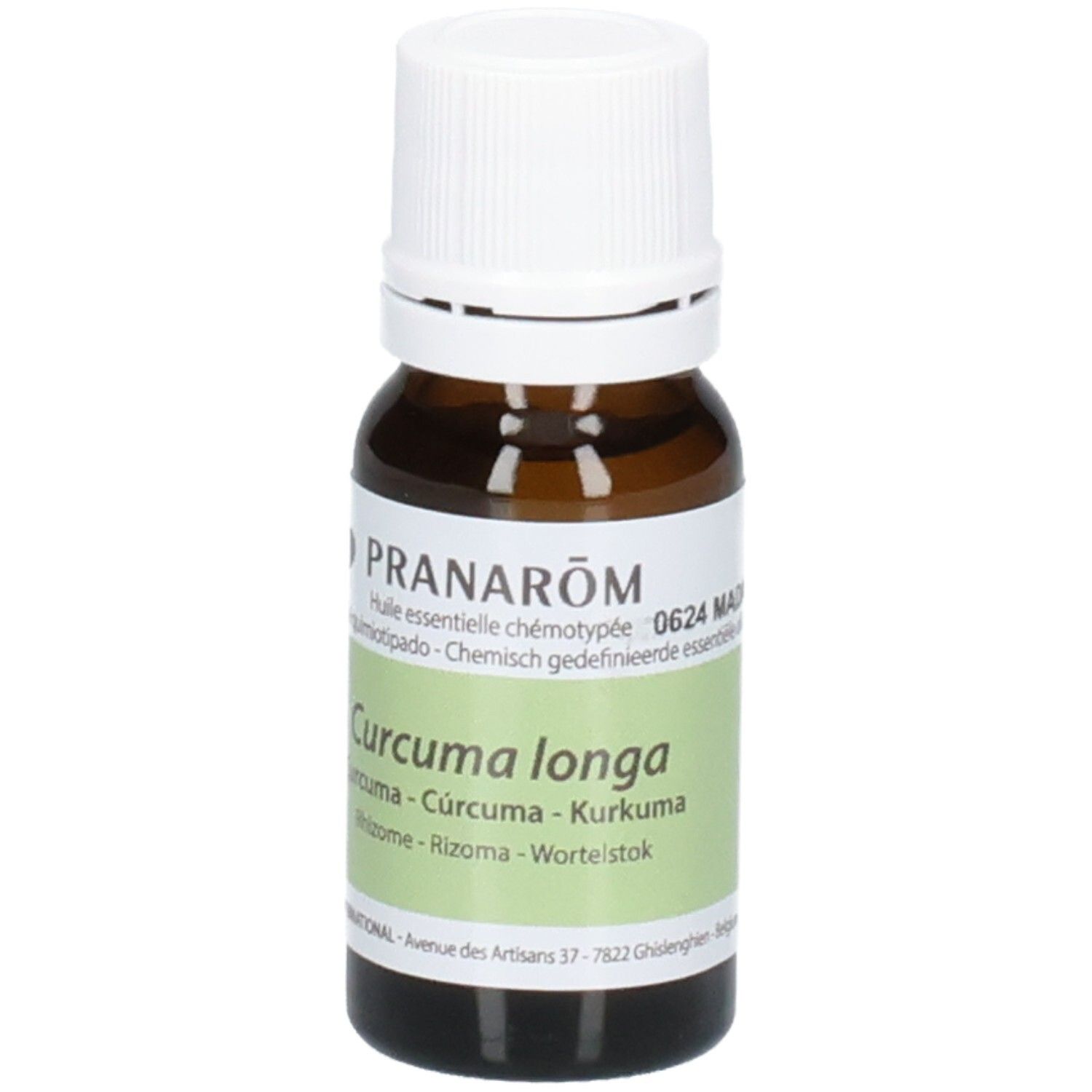 Pranarôm Kurkuma ätherisches Öl, 10ml Flasche. Chemisch gedefinieerde essentiële olie.