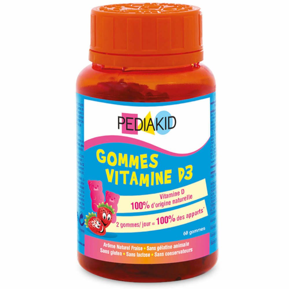 Pediakid® Gomme Vitamine D3 Ours Fraise